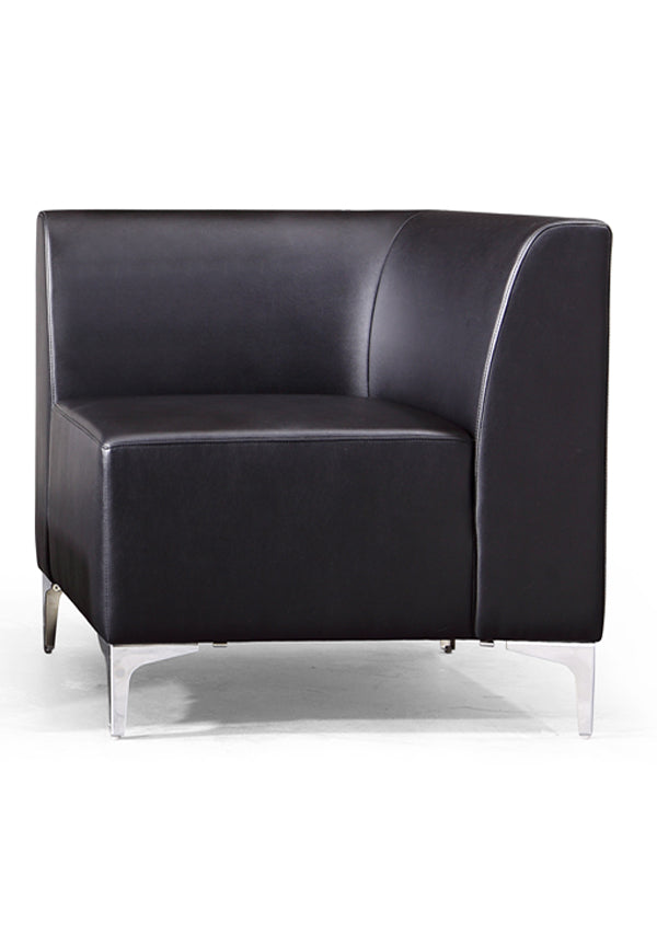 Value Modular Corner Sofa Section Faux Leather Black