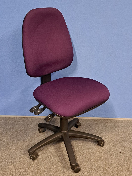 *SALE* High Back 3 Lever Operators Chair Purple (used)