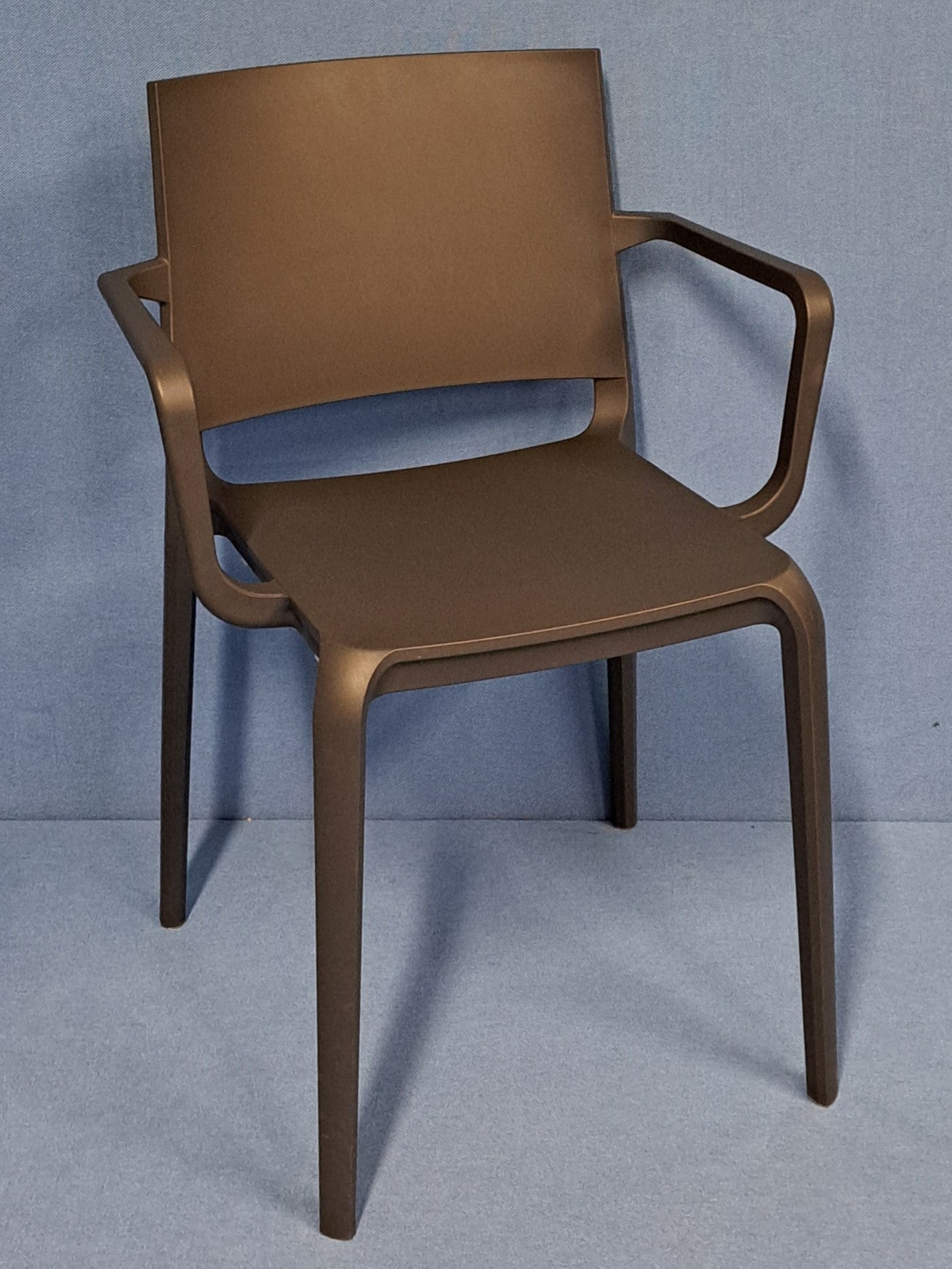 *SALE* Allermuir Tonina Stackable Plastic outdoor/indoor armchair Grey *Set of 4* (used)