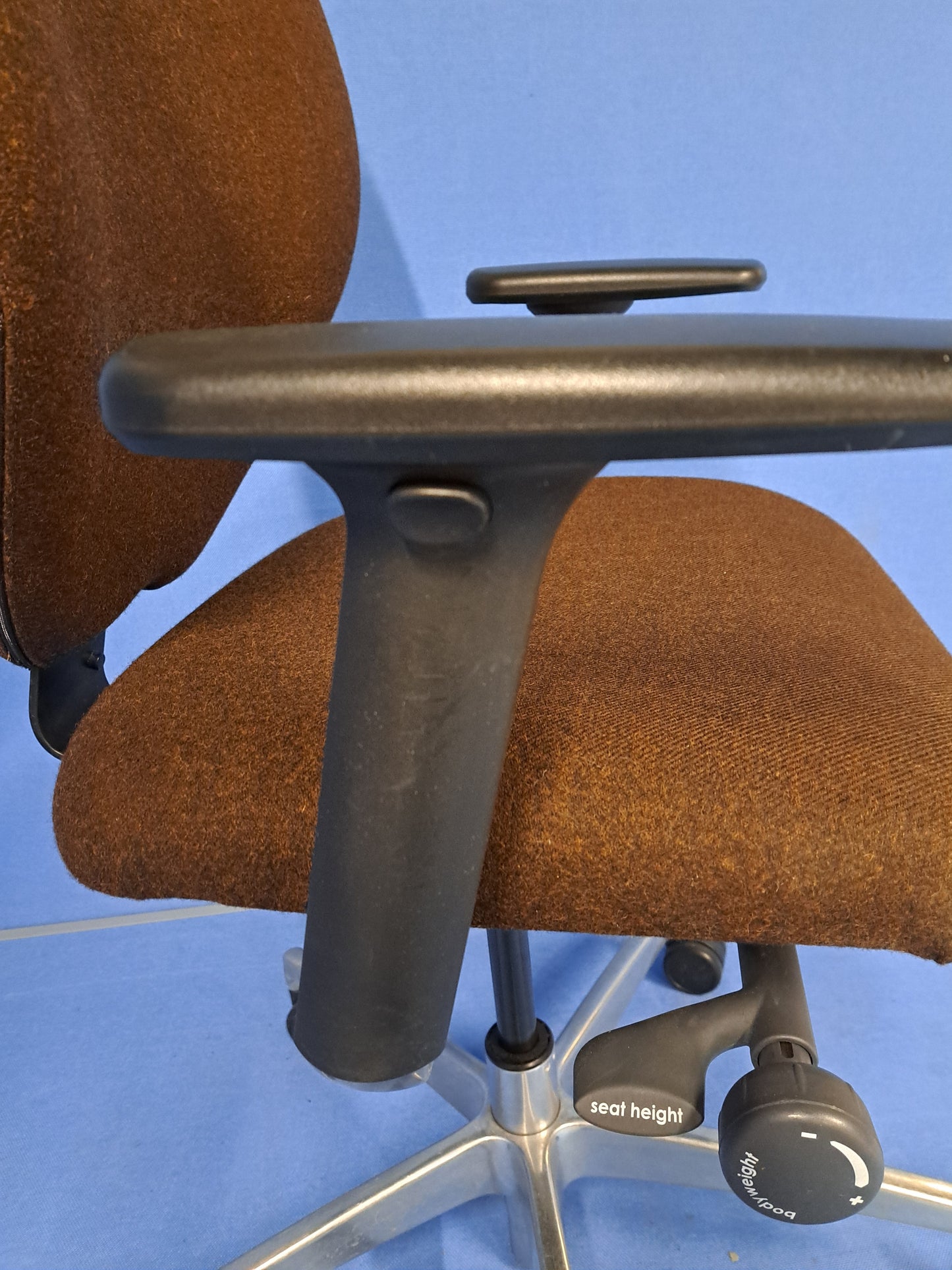 Boss Design Lily Low Back Task Chair with 3D Moving Arms Brown (used)