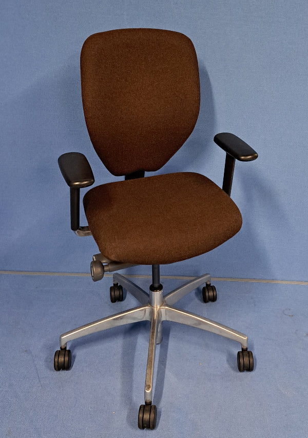 Boss Design Lily Low Back Task Chair with 3D Moving Arms Brown (used)