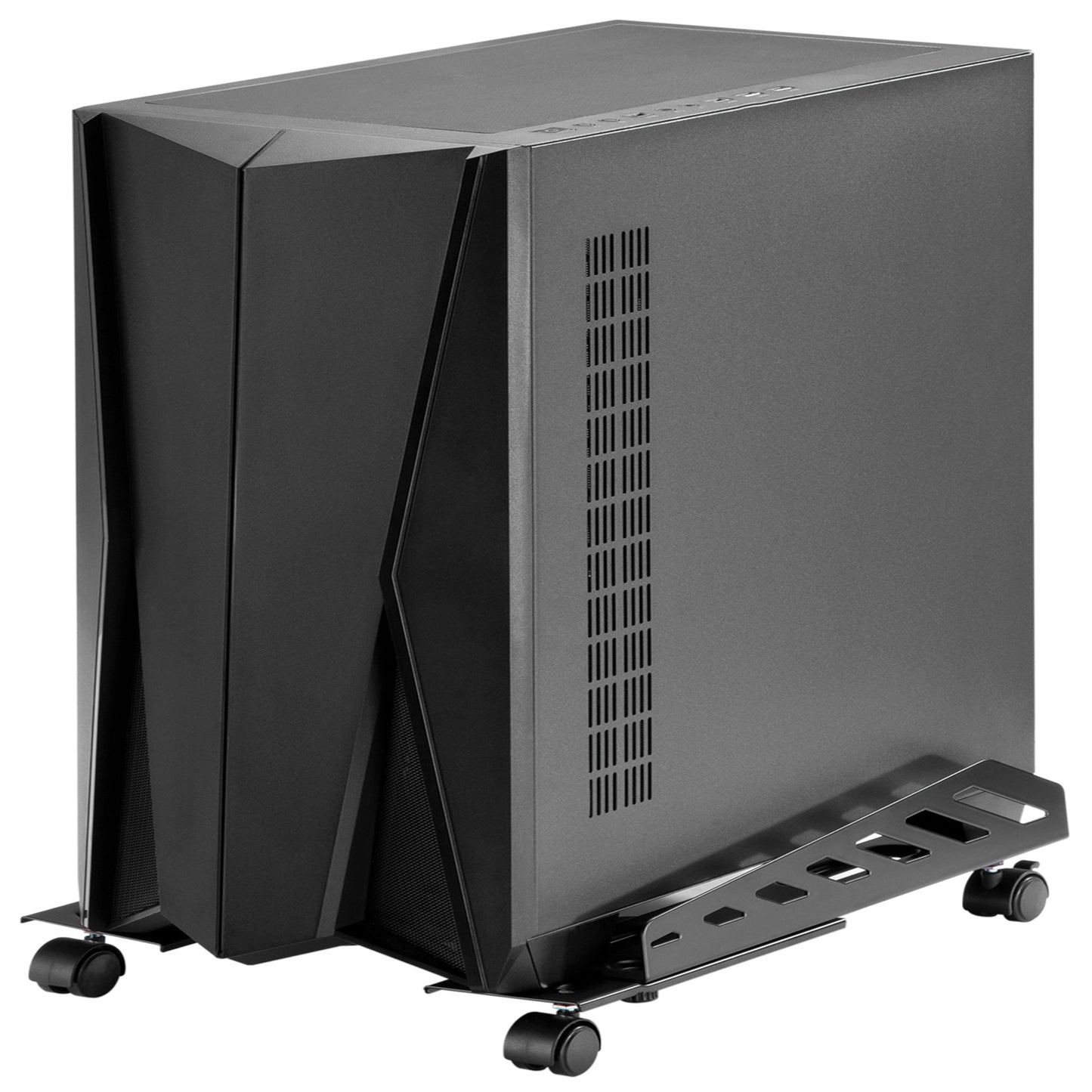 WheelBase 200mm Wide PC Trolley/CPU Holder Black