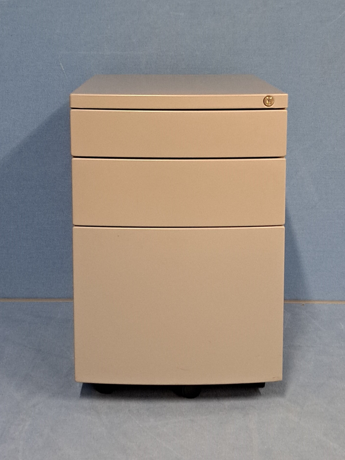 3 Drawer Metal Mobile Pedestal Grey (used)