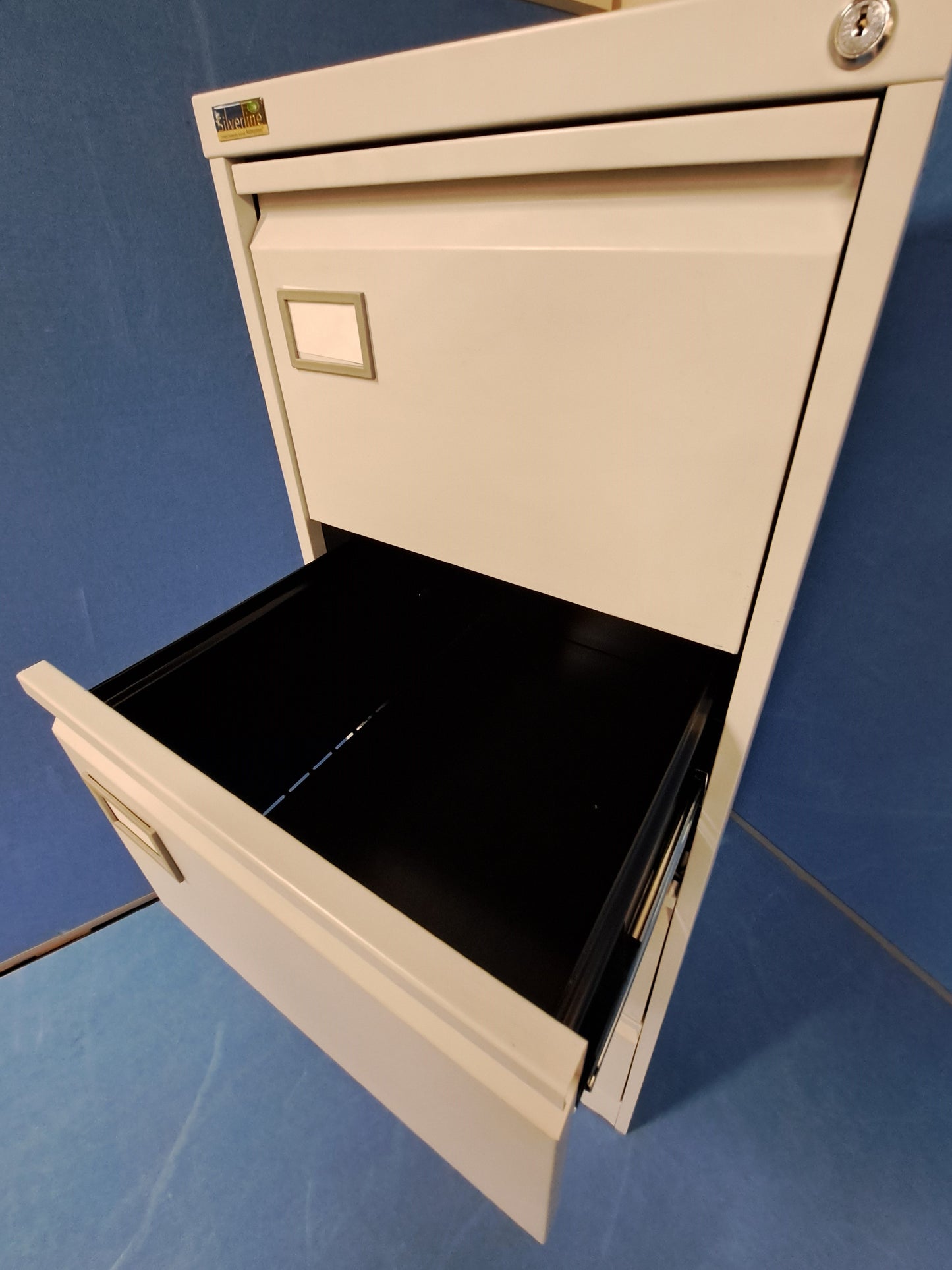 Silverline 4 Drawer Steel Filing Cabinet Grey (used)