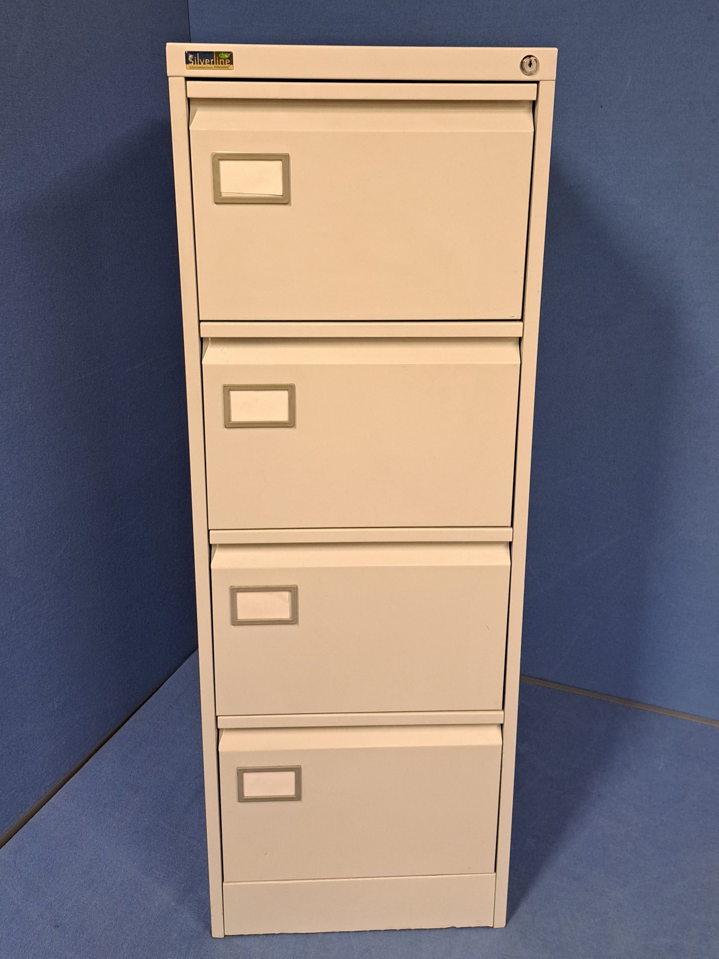 Silverline 4 Drawer Steel Filing Cabinet Grey (used)