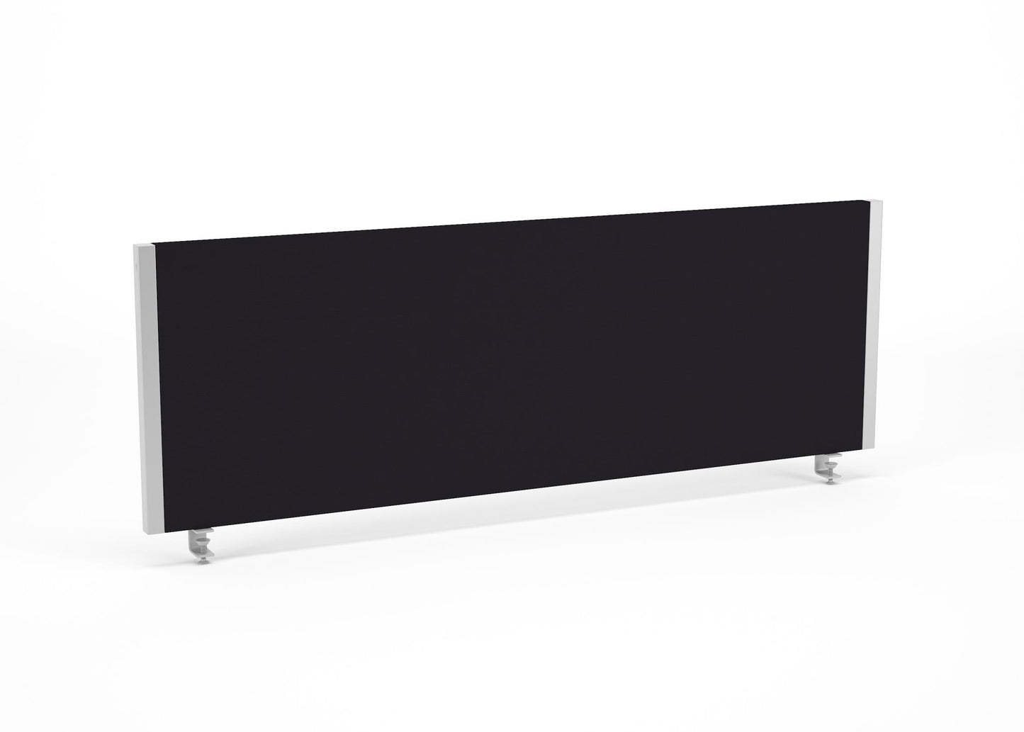 Impulse 1200x400mm Desktop Screen Black with Silver Frame