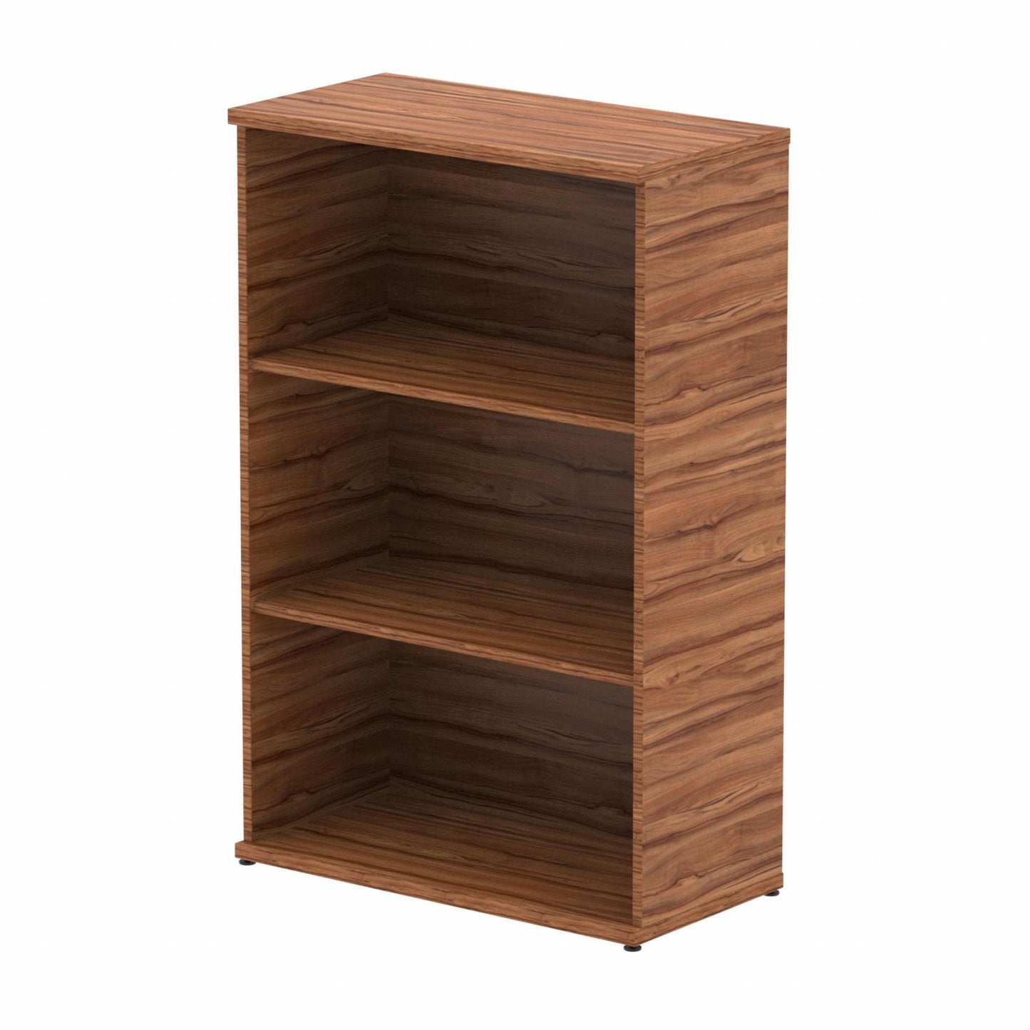Impulse 1200mm High Bookcase with 2 Adjustable Shelves Walnut