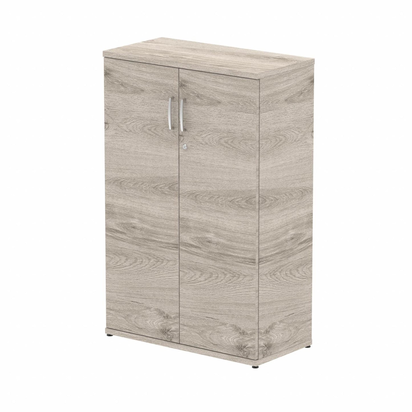 Impulse 1200mm High Cupboard with 2 Adjustable Shelves Grey Oak