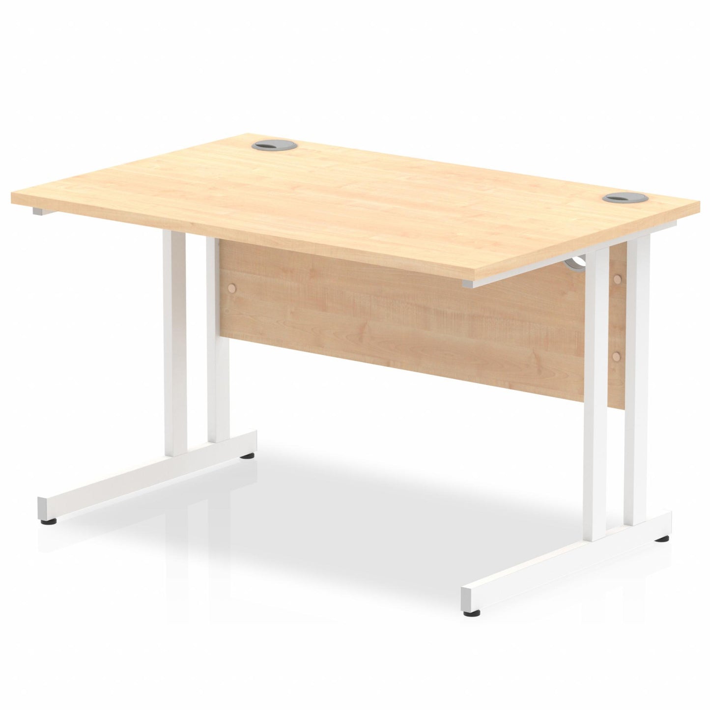 Maple straight desk on a white background