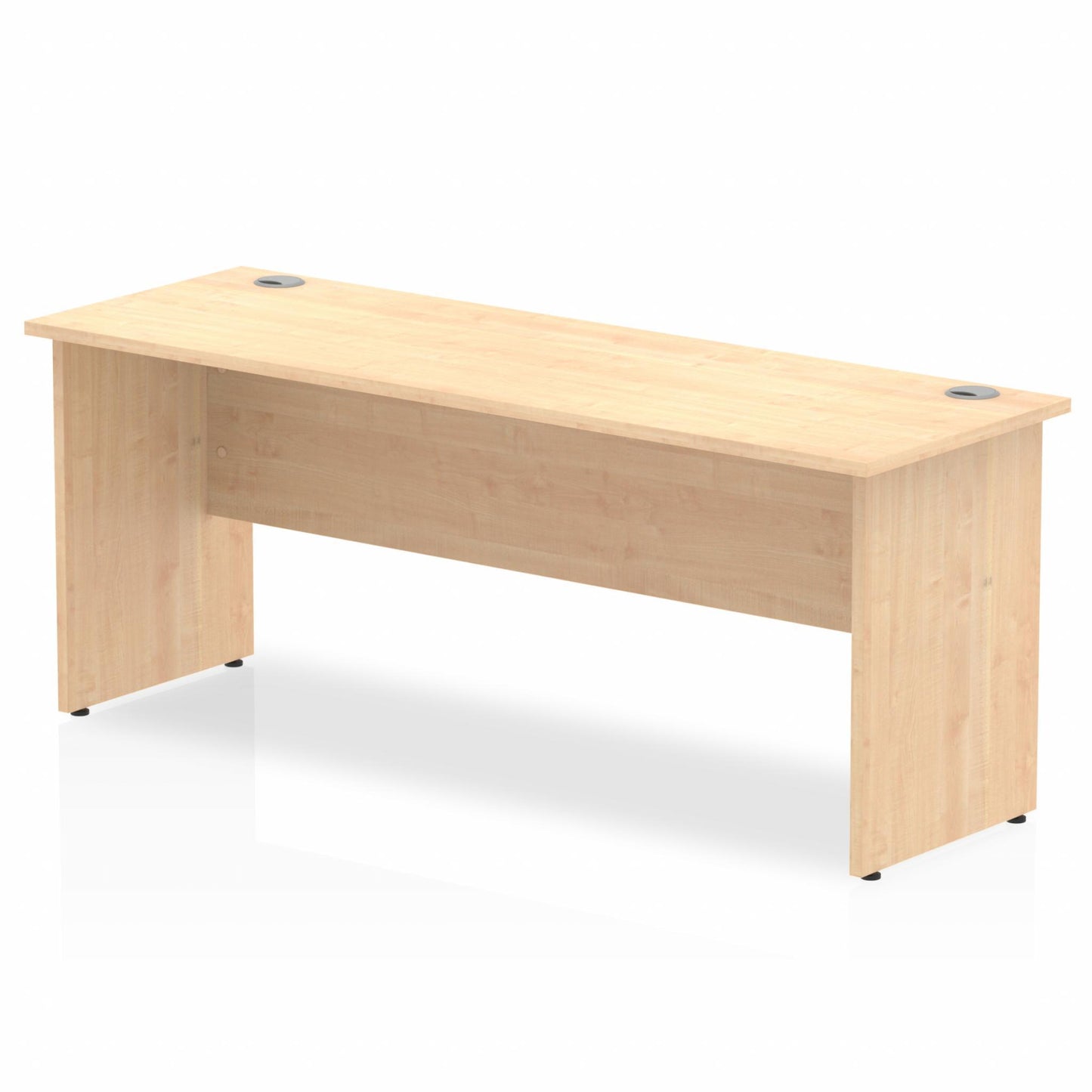 Impulse 1800x600mm Straight Desk, Maple Top with Wooden Panel Legs