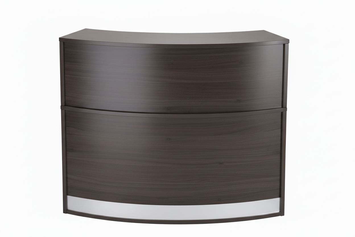 Value Full Height Radial Section Reception Counter Anthracite