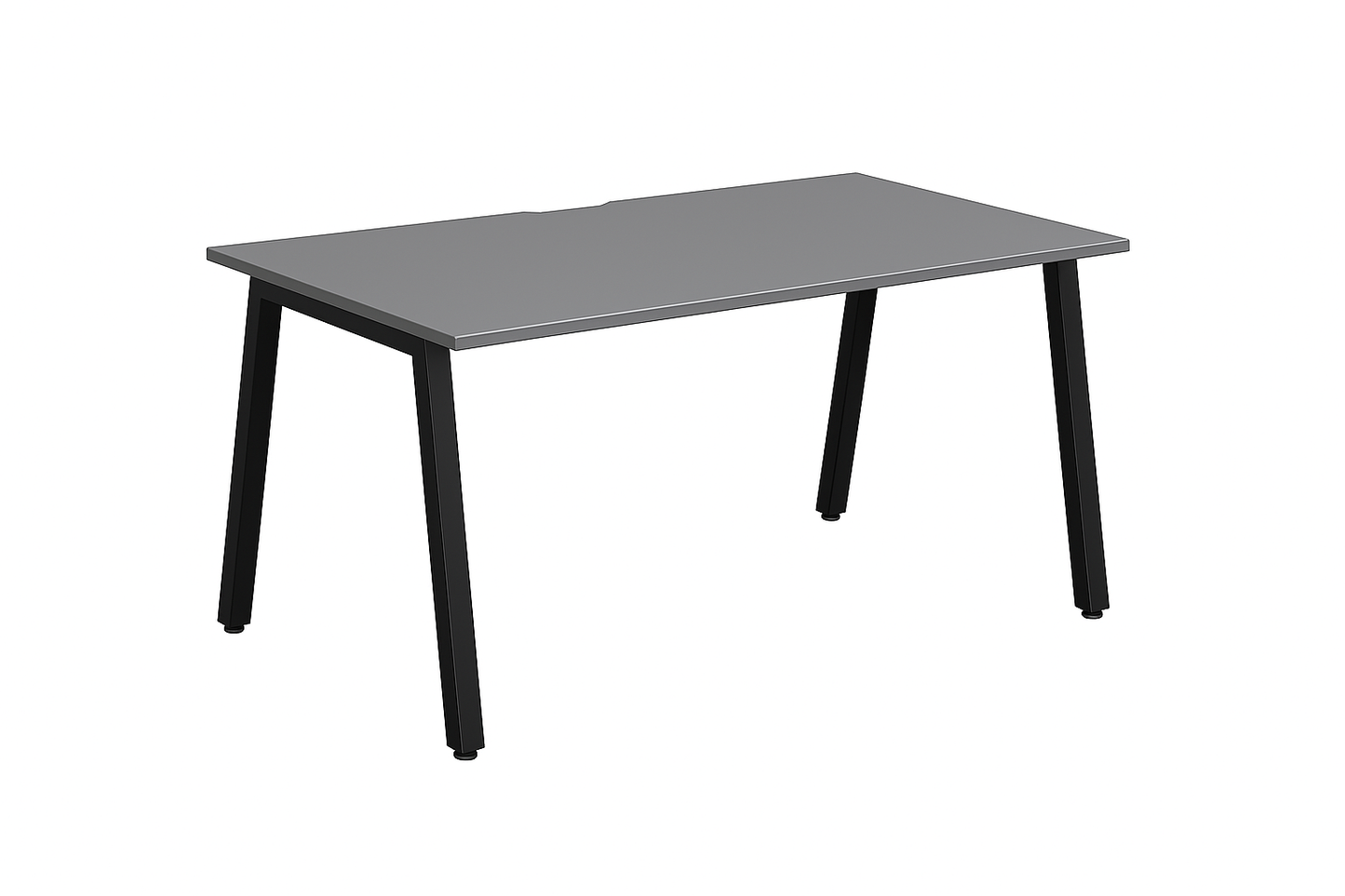 1400x800mm Single Add-on Bench Desk Graphite Top Black Legs