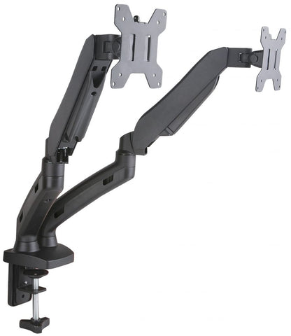 Luxora Gas Spring Double Monitor Arm (Black or White Available)
