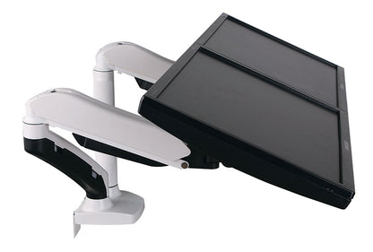 Luxora Gas Spring Double Monitor Arm (Black or White Available)