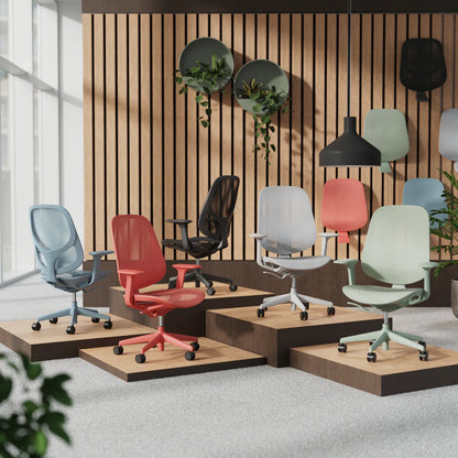 Tutti Mesh Medium Back Task Operator Office Chair with Arms (Available in 5 Colours)