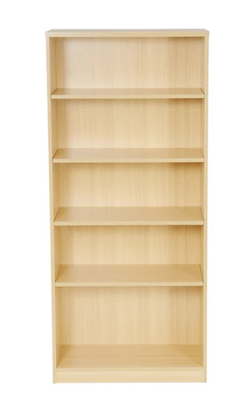 Value 1800mm High Bookcase with 4 Shelves Light Oak