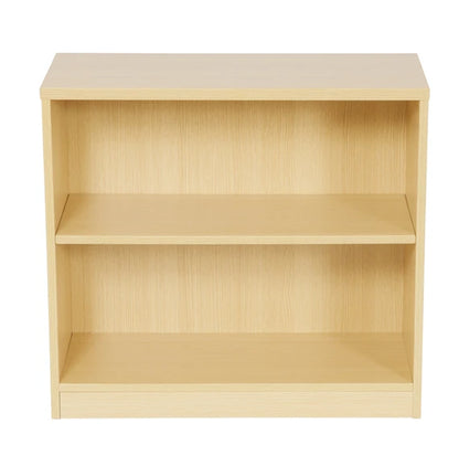 Value 730mm Desk High Bookcase with 1 Shelf Light Oak