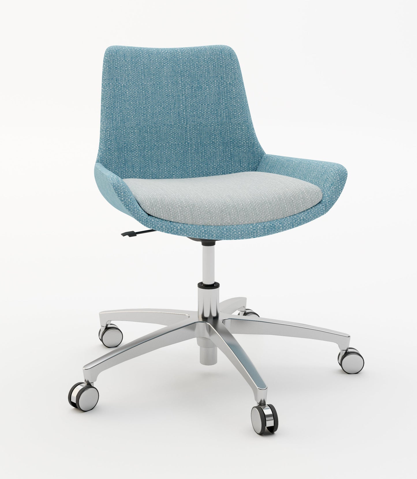Brooklyn Single Seater Chair with Chrome 5 Star Base & Castors (Many Fabric Colours Available)