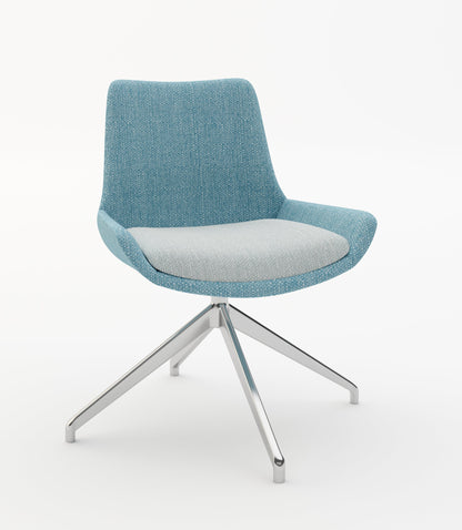 Brooklyn Single Seater Chair with Chrome Base & Glides (Many Fabric Colours Available)