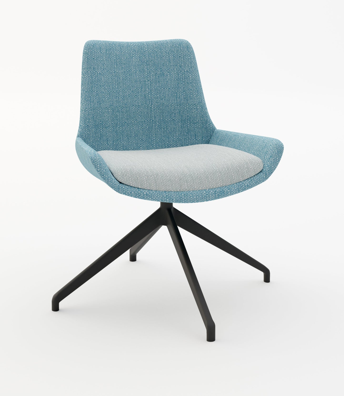 Brooklyn Single Seater Chair with Black Base & Glides (Many Fabric Colours Available)