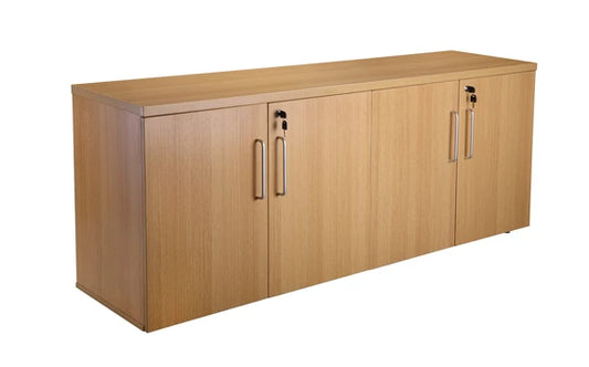 Value 1800mm Wide Four Door Credenza Unit Light Oak