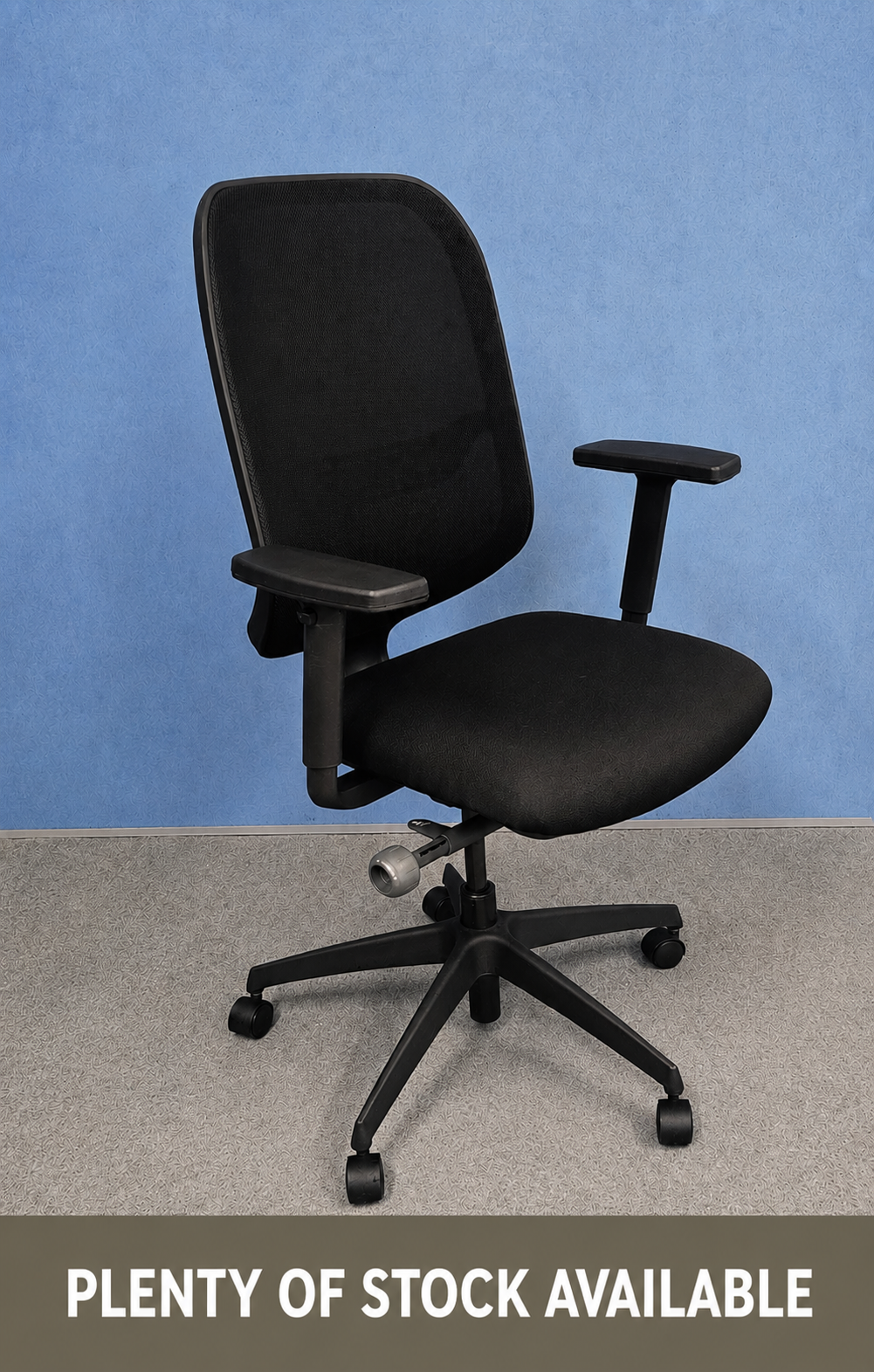 Boss Design Apply Task Armchair, Black Fabric (used)