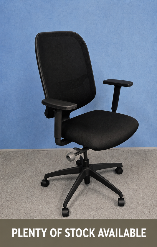 Boss Design Apply Task Armchair, Black Fabric (used)