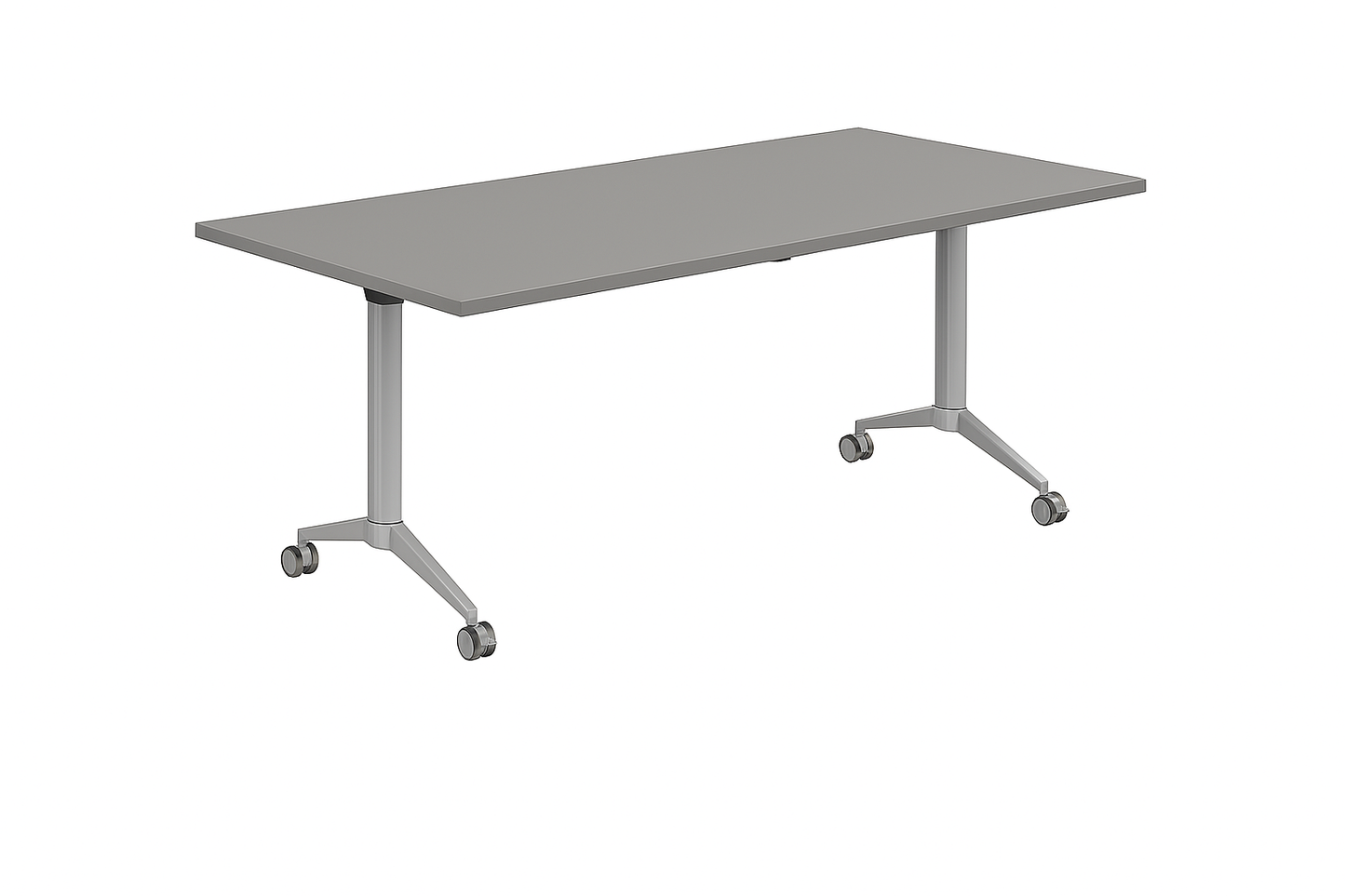 Value 1600x800mm Fliptop Table Graphite Top Silver Frame