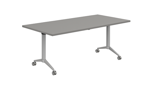 Value 1200x800mm Fliptop Table Graphite Top Silver Frame