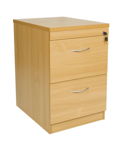 Value 2 Drawer Filing Cabinet with Anti Tilt Light Oak