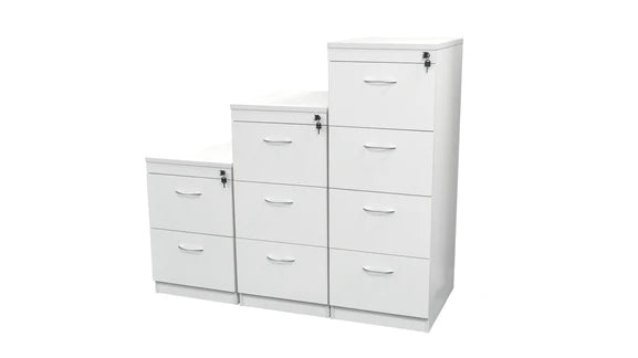 Value 2 Drawer Filing Cabinet with Anti Tilt White