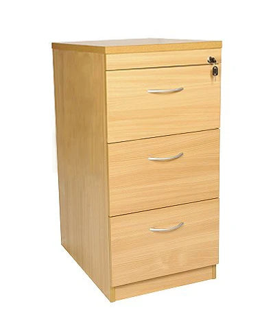 Value 3 Drawer Filing Cabinet with Anti Tilt Light Oak