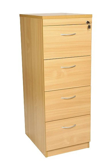 Value 4 Drawer Filing Cabinet with Anti Tilt Light Oak