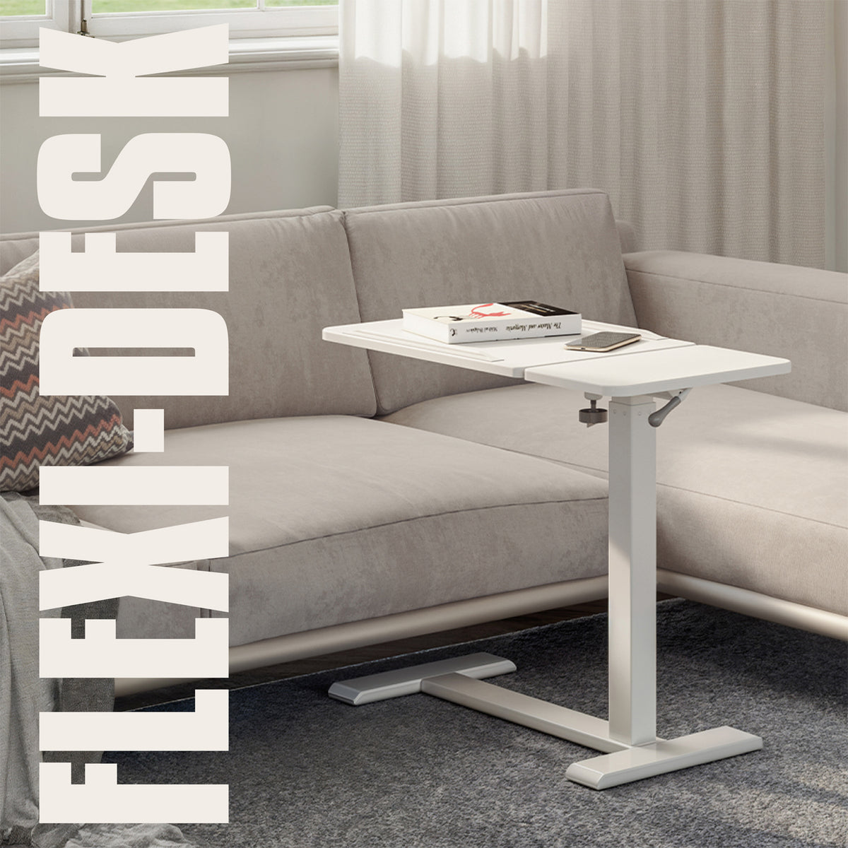 Flexi-Desk Mobile Sit Stand Height Adjustable Desk