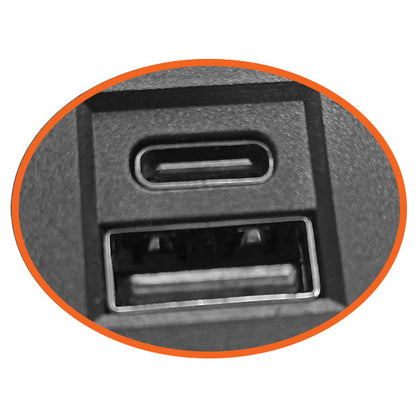 ChargePad 8cm Grommet Power Unit, 5A-fused Socket, USB A+C, Wireless Charger, HDMI, 1.6m Cable