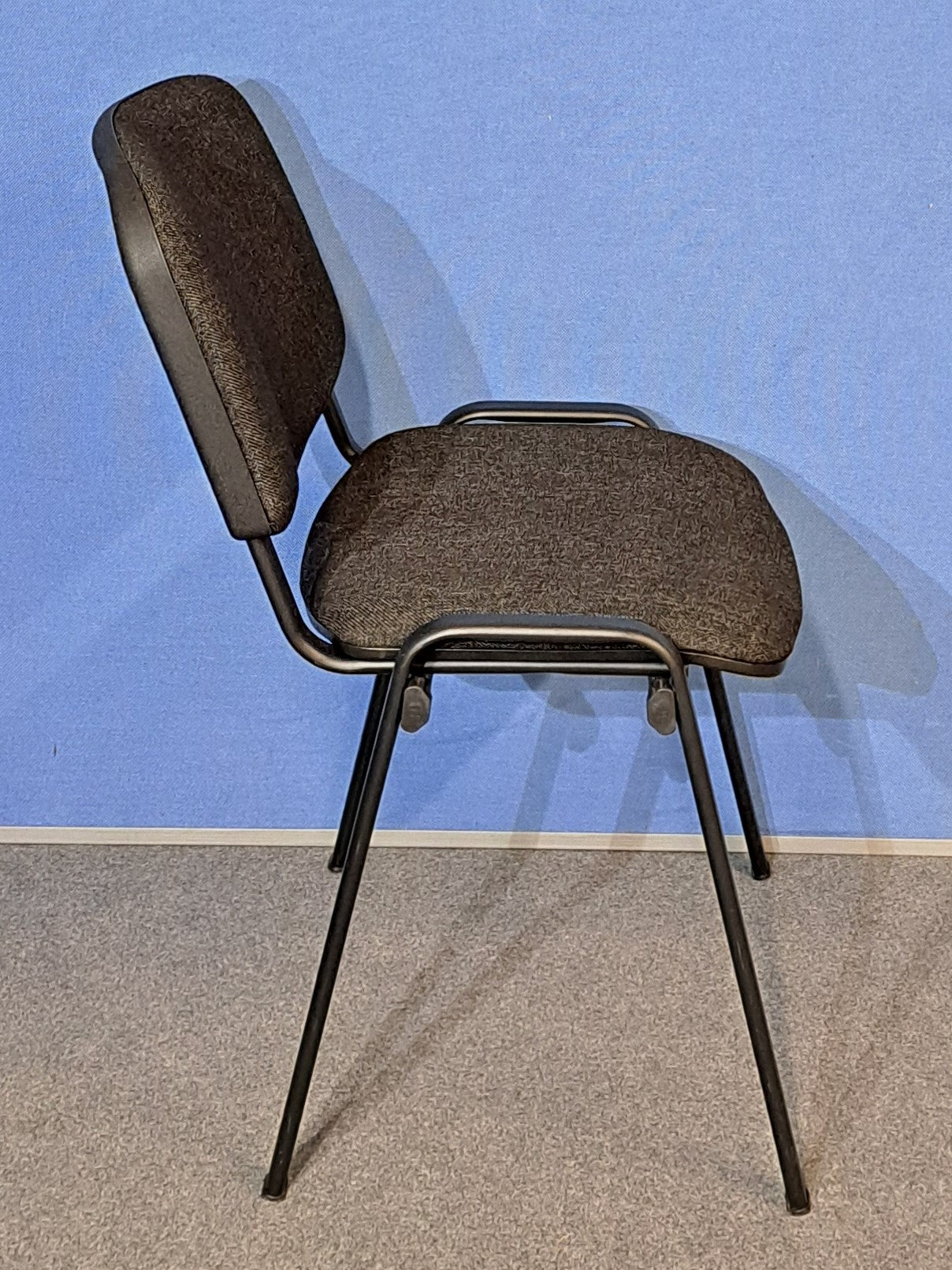 Visitor / Meeting Chair Dark Grey on a Black Frame (used)