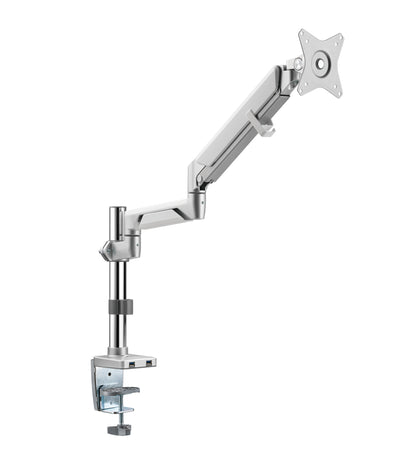 Novara Plus Gas Spring Single Monitor Arm with USB Port Silver