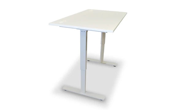 Value 1200x800mm Height Adjustable Desk White Top Silver Legs