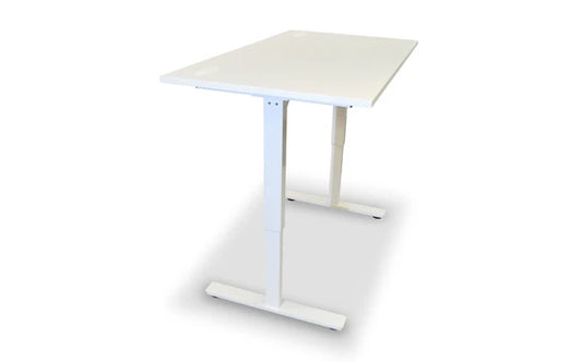 Value 1200x800mm Height Adjustable Desk White Top White Legs