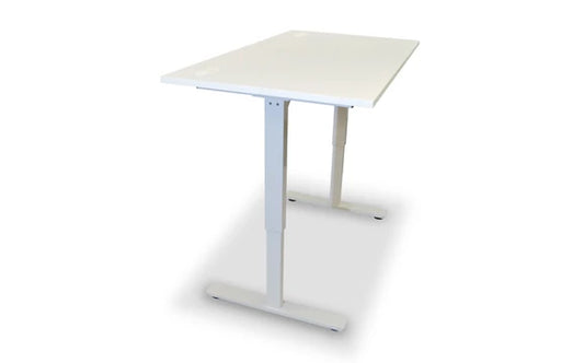 Value 1600x800mm Height Adjustable Desk White Top Silver Legs