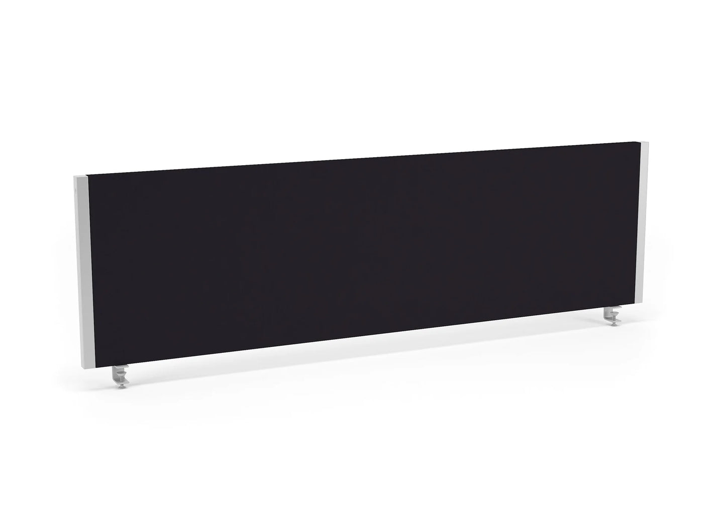 Impulse 1400x400mm Desktop Screen Black with Silver Frame