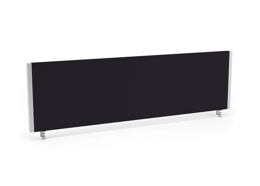 Impulse 1400x400mm Desktop Screen Black with Silver Frame