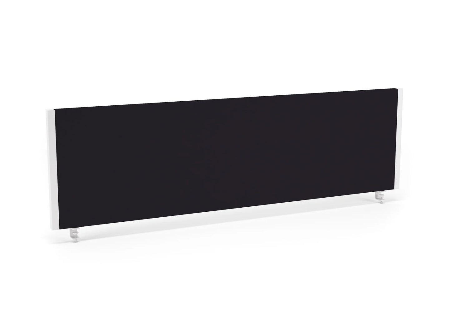Impulse 1400x400mm Desktop Screen Black with White Frame