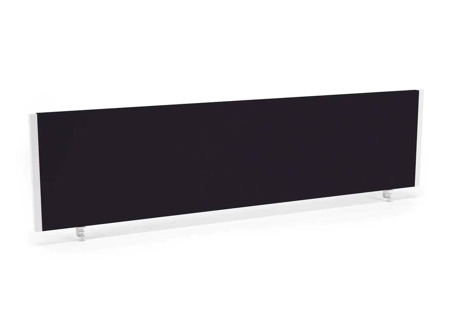 Impulse 1600x400mm Desktop Screen Black with White Frame
