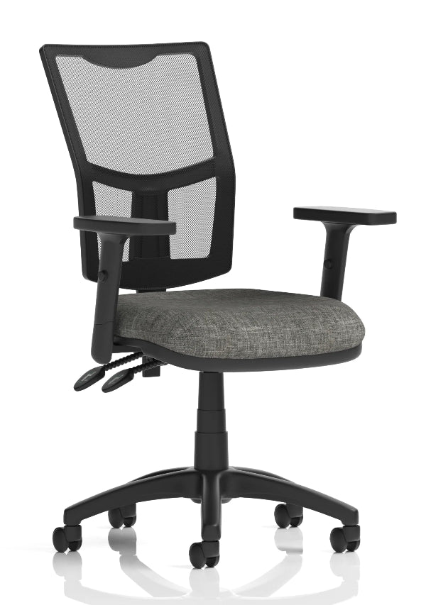 Eclipse Plus II Medium Mesh Back Task Operator Office Armchair with Height Adjust Arms Charcoal