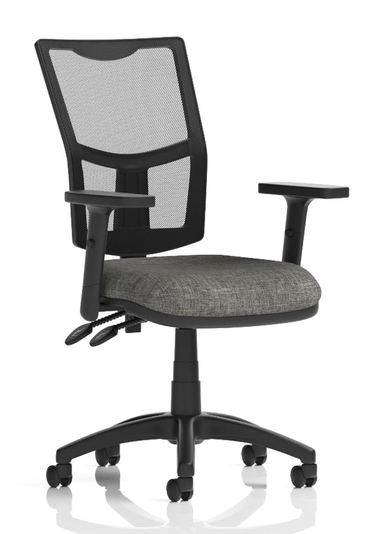 Eclipse Plus II Medium Mesh Back Task Operator Office Armchair with Height Adjust Arms Charcoal