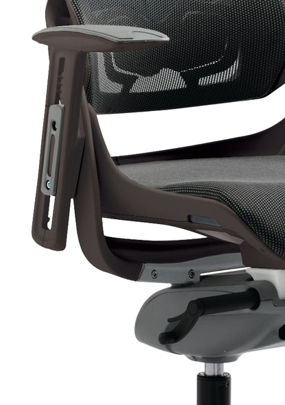 Zure High Back Executive Chair with Height Adjustable Arms & Headrest Charcoal