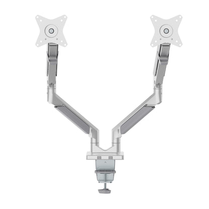 Novara Gas Spring Double Monitor Arm Silver
