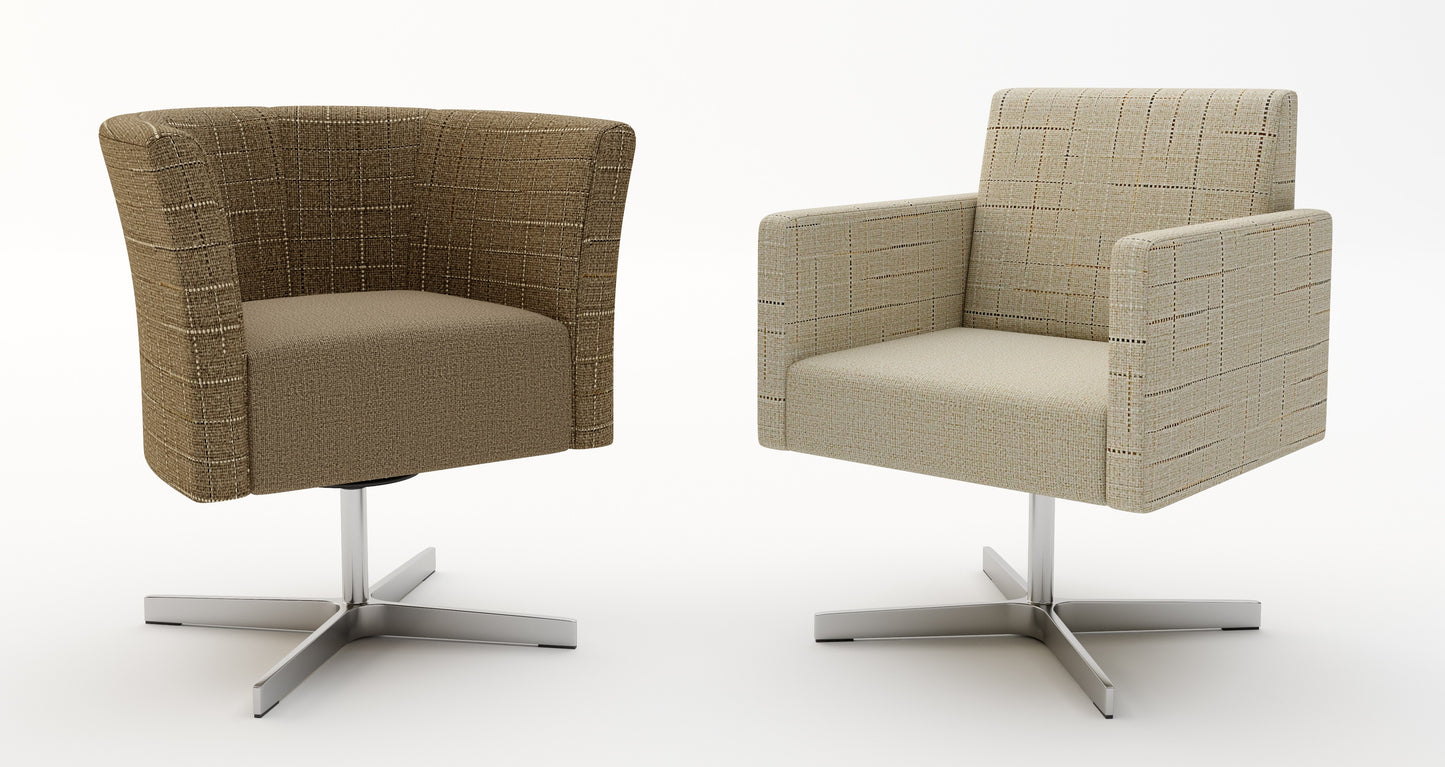 Lounge Square Armchair (Many Fabric Colours Available)