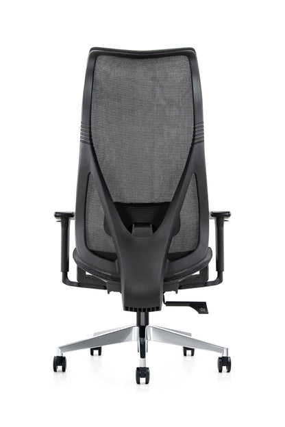 Ergonomic Mala Ultra High Back Mesh Task Armchair with Chrome Base in Black